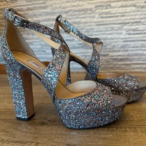 Jimmy Choo glitter pumps